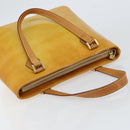 LOUIS VUITTON Monogram Vernis Houston Hand Bag Beige M91004 LV Auth BA8163-6