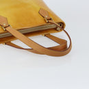 LOUIS VUITTON Monogram Vernis Houston Hand Bag Beige M91004 LV Auth BA8163-7