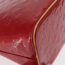 LOUIS VUITTON Monogram Vernis Houston Hand Bag Pomme D'amour M91385 Auth BA8164-15