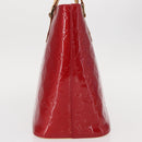 LOUIS VUITTON Monogram Vernis Houston Hand Bag Pomme D'amour M91385 Auth BA8164-4