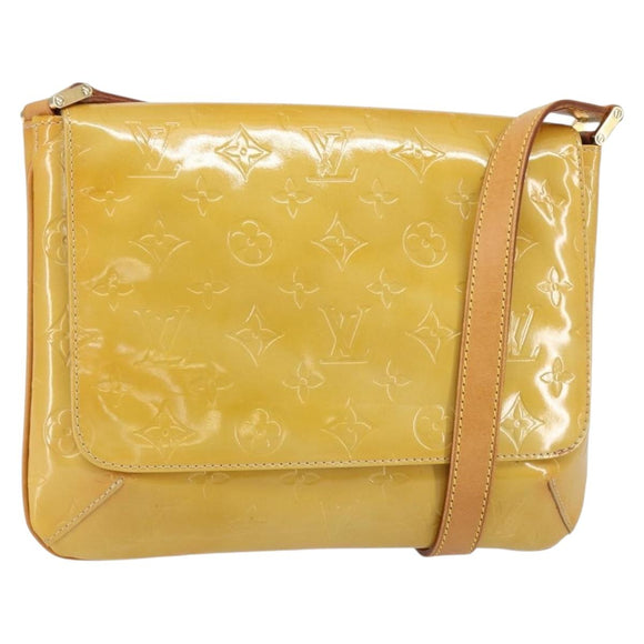 LOUIS VUITTON Monogram Vernis Thompson Street Bag Beige M91301 LV Auth BA8166