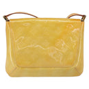 LOUIS VUITTON Monogram Vernis Thompson Street Bag Beige M91301 LV Auth BA8166-2