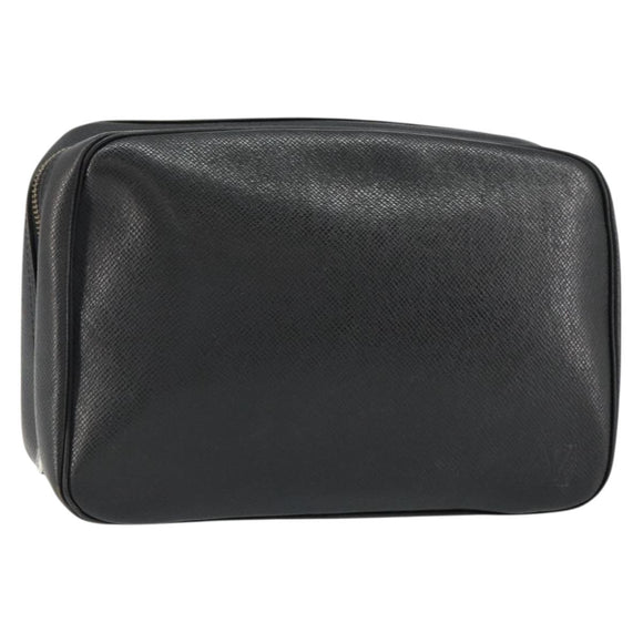 LOUIS VUITTON Taiga Trousse Toilette GM Clutch Bag Ardoise M30212 LV Auth BA8169