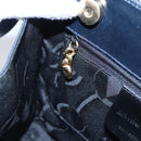 Salvatore Ferragamo Vala Hand Bag Leather 2way Navy Gold Auth BA817-21