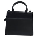 Salvatore Ferragamo Vala Hand Bag Leather 2way Navy Gold Auth BA817-2