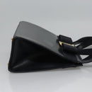 Salvatore Ferragamo Vala Hand Bag Leather 2way Navy Gold Auth BA817-3
