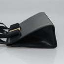Salvatore Ferragamo Vala Hand Bag Leather 2way Navy Gold Auth BA817-4