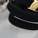 Salvatore Ferragamo Vala Hand Bag Leather 2way Navy Gold Auth BA817-7