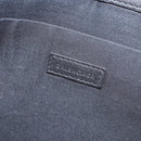 BALENCIAGA Clip M Bag Canvas Leather Beige Black Silver 373834 Auth BA8170-13