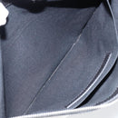 BALENCIAGA Clip M Bag Canvas Leather Beige Black Silver 373834 Auth BA8170-17