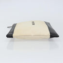 BALENCIAGA Clip M Bag Canvas Leather Beige Black Silver 373834 Auth BA8170-5