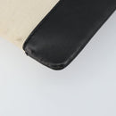 BALENCIAGA Clip M Bag Canvas Leather Beige Black Silver 373834 Auth BA8170-9