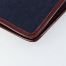 CELINE C Sulky Shoulder Bag Canvas Navy Gold Auth BA8171-14