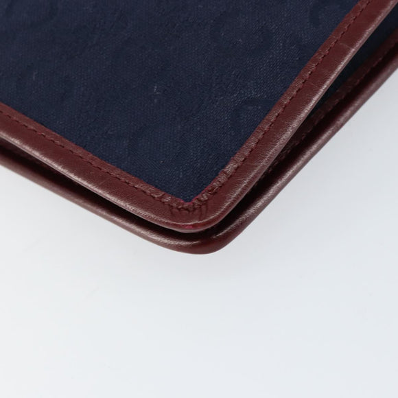 CELINE C Sulky Shoulder Bag Canvas Navy Gold Auth BA8171