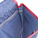 CELINE C Sulky Shoulder Bag Canvas Navy Gold Auth BA8171-18