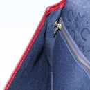 CELINE C Sulky Shoulder Bag Canvas Navy Gold Auth BA8171-19