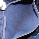 CELINE C Sulky Shoulder Bag Canvas Navy Gold Auth BA8171-21