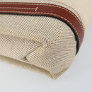 Chloe Woody Hand Bag Canvas Leather 2way Beige Gold Auth BA8173-15