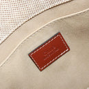 Chloe Woody Hand Bag Canvas Leather 2way Beige Gold Auth BA8173-18