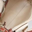 Chloe Woody Hand Bag Canvas Leather 2way Beige Gold Auth BA8173-11