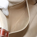 Chloe Woody Hand Bag Canvas Leather 2way Beige Gold Auth BA8173-21