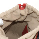 Chloe Mini Basket Roy Shoulder Bag Leather Red Gold Auth BA8174M-23