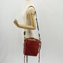 Chloe Mini Basket Roy Shoulder Bag Leather Red Gold Auth BA8174M-29