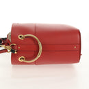 Chloe Mini Basket Roy Shoulder Bag Leather Red Gold Auth BA8174M-4