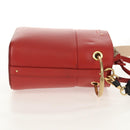 Chloe Mini Basket Roy Shoulder Bag Leather Red Gold Auth BA8174M-5