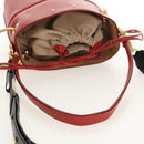 Chloe Mini Basket Roy Shoulder Bag Leather Red Gold Auth BA8174M-7