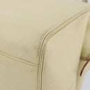 PRADA Hand Bag Leather Beige Auth BA8175-9
