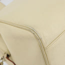 PRADA Hand Bag Leather Beige Auth BA8175-14