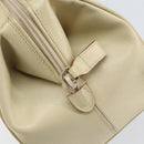 PRADA Hand Bag Leather Beige Auth BA8175-10