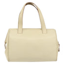 PRADA Hand Bag Leather Beige Auth BA8175-2