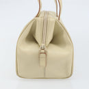 PRADA Hand Bag Leather Beige Auth BA8175-4