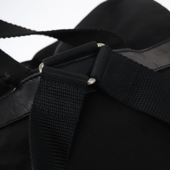 PRADA Backpack Nylon Black Silver Auth BA8176
