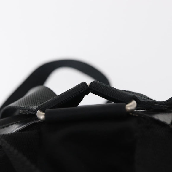 PRADA Backpack Nylon Black Silver Auth BA8176