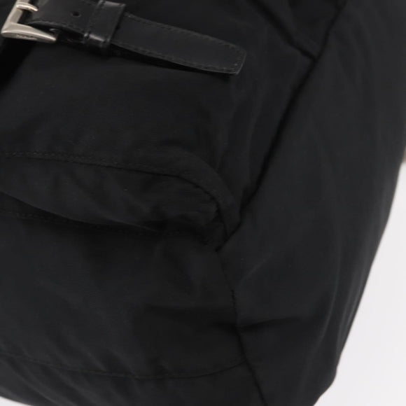 PRADA Backpack Nylon Black Silver Auth BA8176