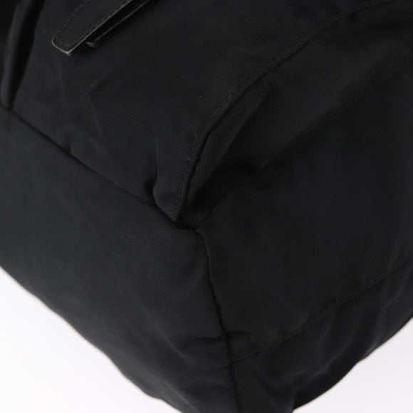 PRADA Backpack Nylon Black Silver Auth BA8176