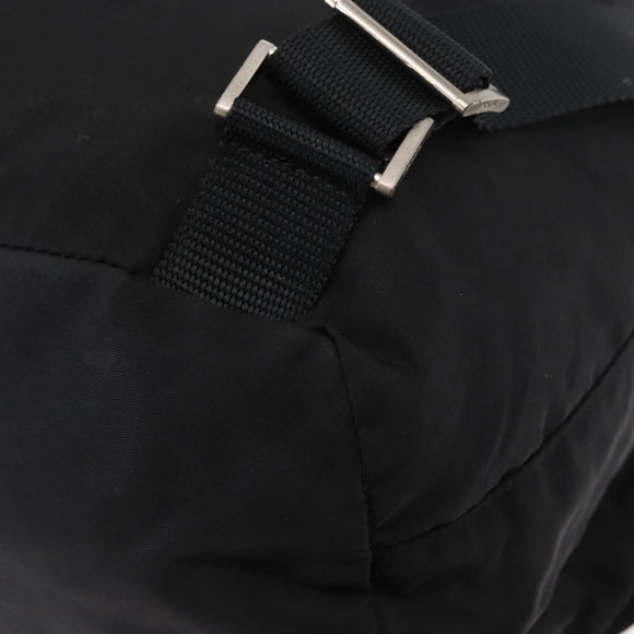 PRADA Backpack Nylon Black Silver Auth BA8176