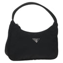 PRADA Hand Bag Nylon Black Silver Auth BA8177V-1