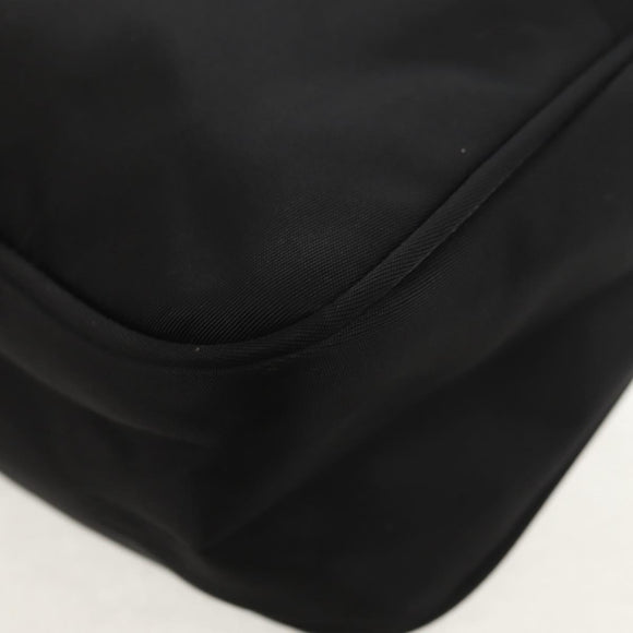 PRADA Hand Bag Nylon Black Silver Auth BA8177V