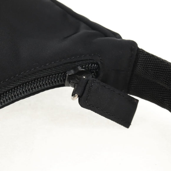 PRADA Hand Bag Nylon Black Silver Auth BA8177V