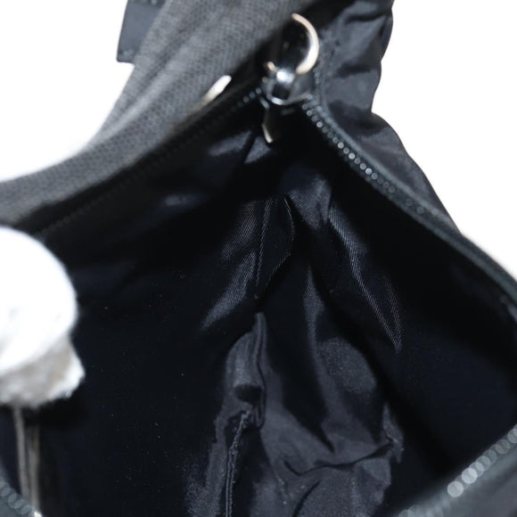 PRADA Hand Bag Nylon Black Silver Auth BA8177V