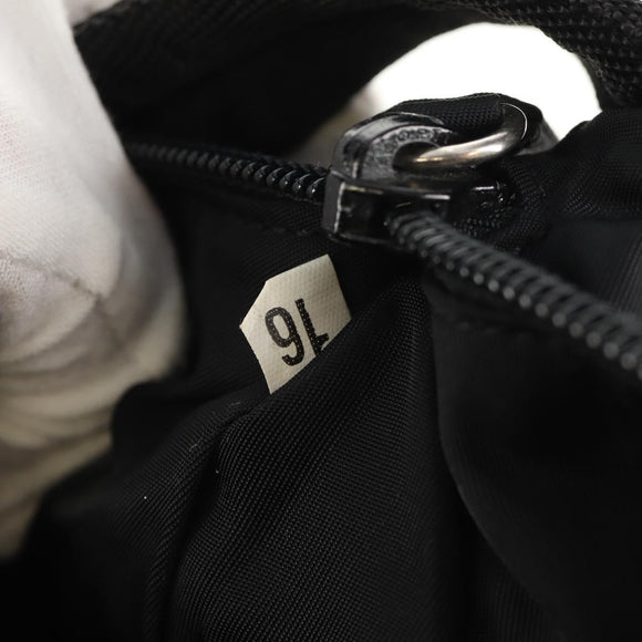 PRADA Hand Bag Nylon Black Silver Auth BA8177V