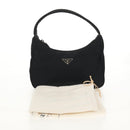 PRADA Hand Bag Nylon Black Silver Auth BA8177V-22