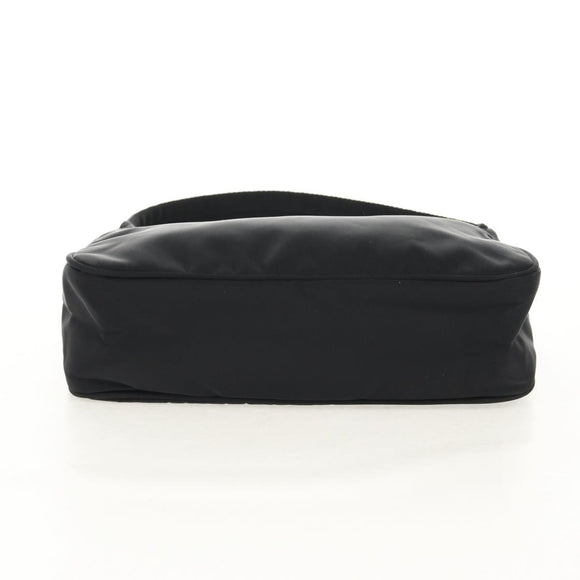 PRADA Hand Bag Nylon Black Silver Auth BA8177V