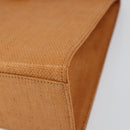 CELINE Hand Bag Raffia Brown Gold Auth BA8178-10