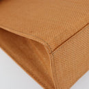 CELINE Hand Bag Raffia Brown Gold Auth BA8178-11