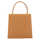 CELINE Hand Bag Raffia Brown Gold Auth BA8178-3